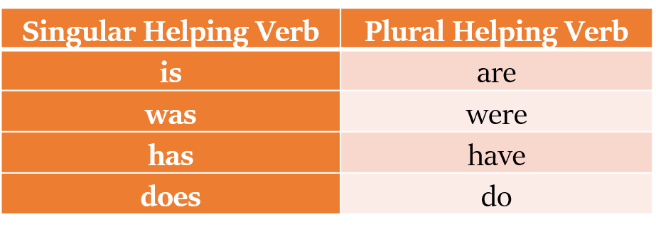 Overview Of Subject Verb Agreement Red White Matter Classes